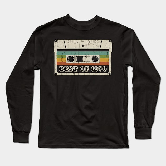 Best of 1970 Vintage Retro Cassette 50th Birthday Long Sleeve T-Shirt by Tun Clothing